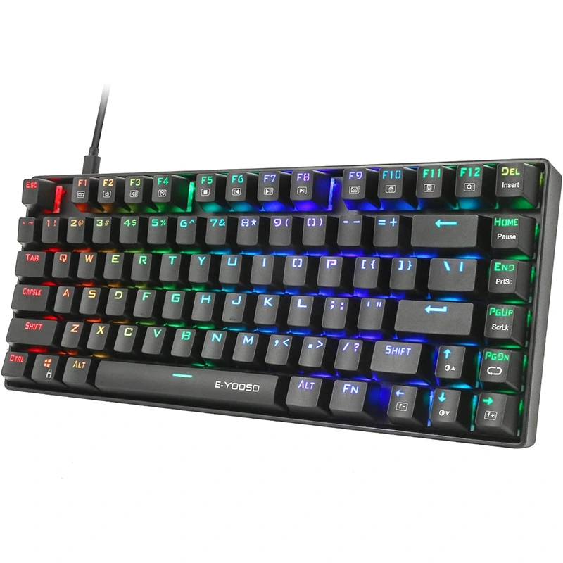 Механическая игровая клавиатура RGB с 81 клавишами, водостойкая