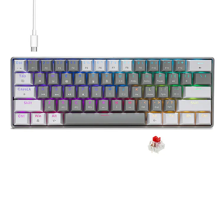 Портативная 60% механическая проводная игровая клавиатура